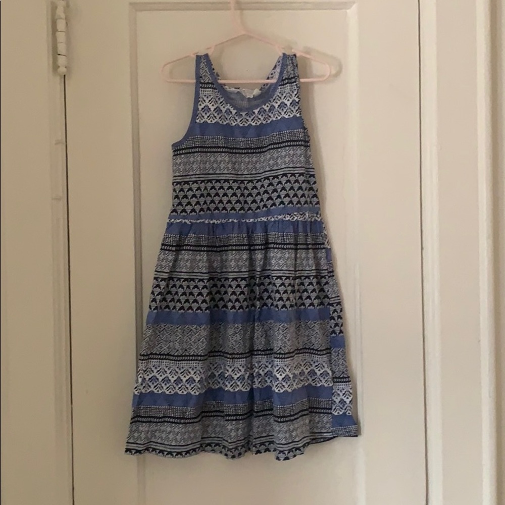 Multi-print Blue Dress